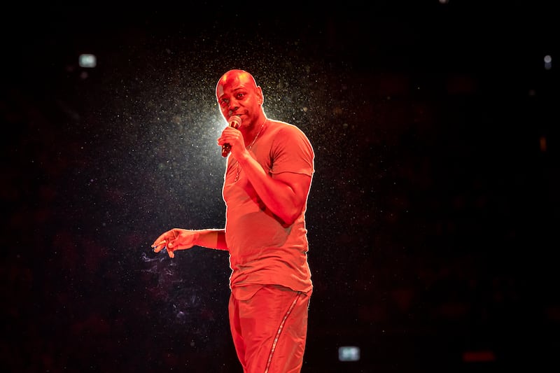 Comedian Dave Chappelle spoke out during his show in Abu Dhabi. Photo: Abu Dhabi Comedy Week