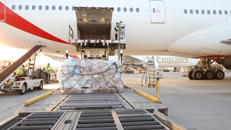 The UAE also sent two planes carrying relief aid to Ukraine on March 17, on the orders of Sheikh Mohammed bin Rashid, Vice President and Ruler of Dubai. Photo: Wam
