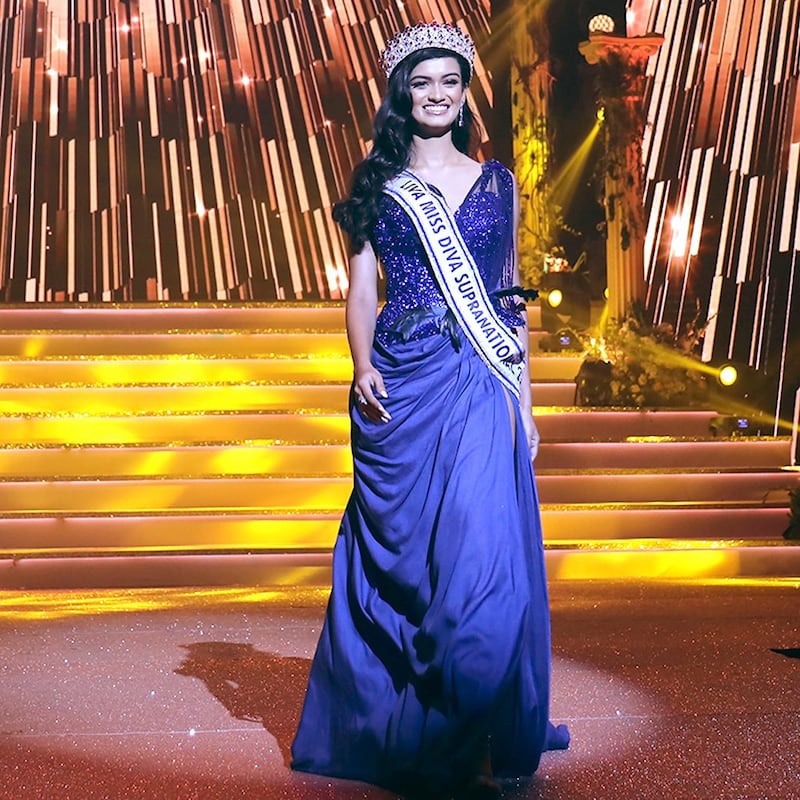 Miss Diva Supranational 2022 winner Pragnya Ayyagari. She will represent India at the global Miss Supranational pageant. 