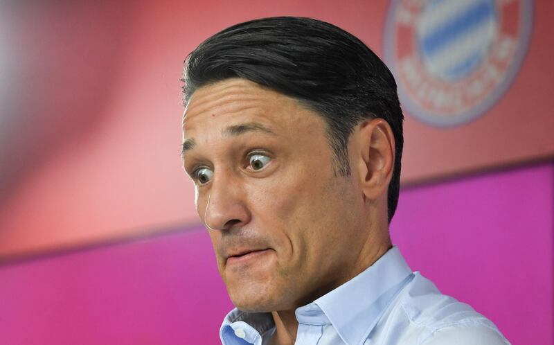 Bayern Munich coach Niko Kovac attends a press conference on July 9. AFP