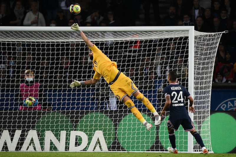 PSG PLAYER RATINGS: Gianluigi Donnarumma – 8. Made a brilliant save to deny Yilmaz within a minute and read balls through well, but could do nothing to stop David’s goal. Made superb saves to deny David and Yilmaz in the second half. AFP