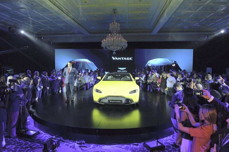 The Aston Martin Vantage is unveiled in Dubai. Aston Martin