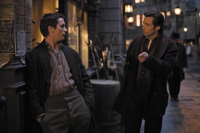 Christian Bale and Hugh Jackman in The Prestige (2006). Photo: Touchstone Pictures and Warner Bros