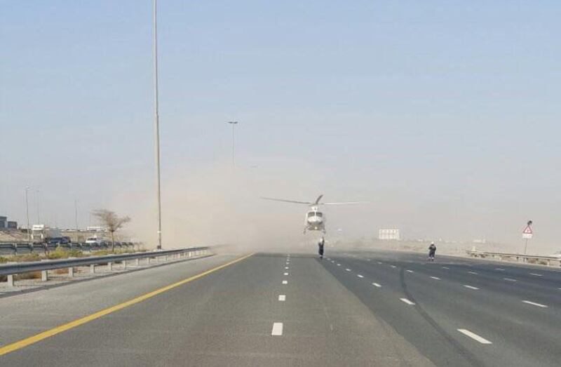 Four were killed and three seriously injured when a pickup truck and a lorry collided on Emirates Road on Thursday afternoon. Courtesy Dubai Traffic Police.