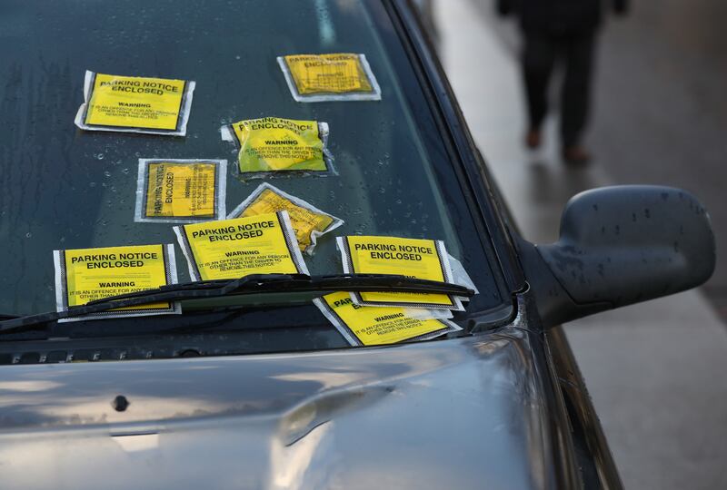 This year's parking fine figures show a 12 per cent rise from 2021. PA