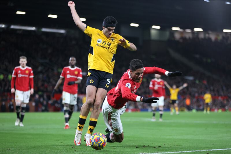Raul Jimenez 6 - Worked hard and held the ball well up in moments but there were a few occasions where Jimenez gave away the ball needlessly with passes that weren’t near their intended target. Getty Images