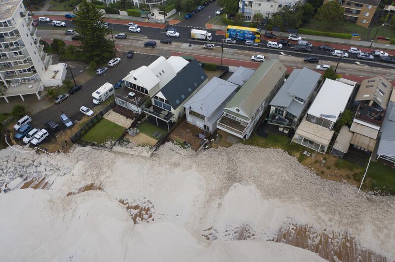 Beach erosion is seen at Collaroy. Getty Images