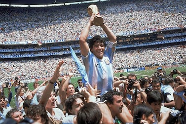 Many songs have been written about Diego Maradona's victories on the field. AP