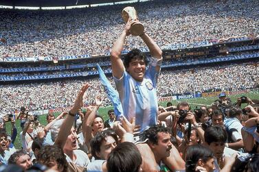 Many songs have been written about Diego Maradona's victories on the field. AP