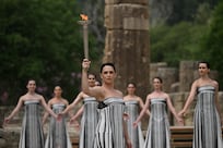Olympic torch lit in Greece as France faces multiple issues with 100 days until games