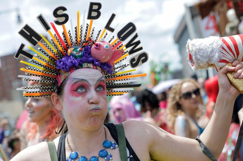 Participants take part in 37th Annual Mermaid Parade in the Coney Island section of Brooklyn in New York, U.S.  Reuters