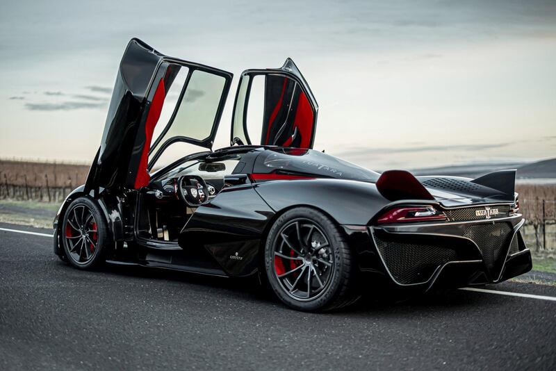 The SSC Tuatara looks like someone turned a batarang into a car and can hit 316 mph. James Lipman/SSC North America