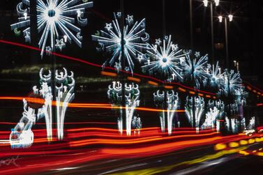 Ramadan lights along the Corniche. Victor Besa / The National 
