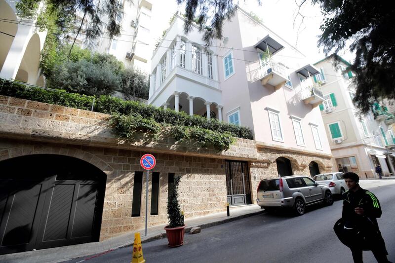 A house identified by court documents as belonging to Carlos Ghosn, the ousted Nissan boss who was detained in Tokyo on charges of financial misconduct, in a wealthy neighbourhood in the Lebanese capital Beirut.  AFP