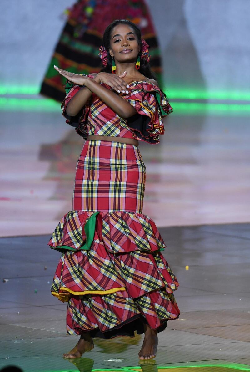 Miss Jamaica Toni-Ann Singh performs during the Miss World 2019 final.  EPA