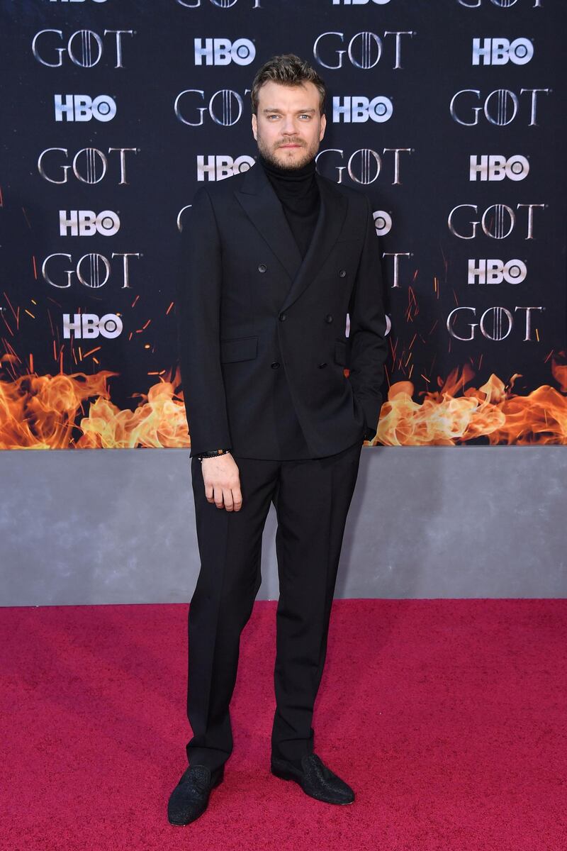 Pilou Asbaek (Euron Greyjoy) arrives for the 'Game of Thrones' final season premiere at Radio City Music Hall on April 3, 2019 in New York. AFP
