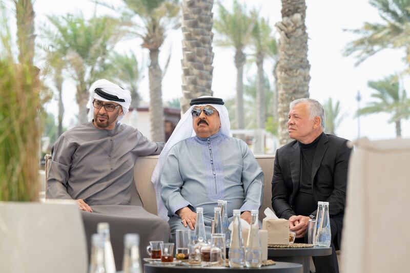 Sheikh Mohamed, King Hamad and King Abdullah
