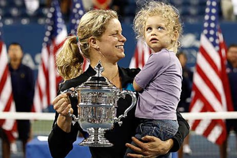 Kim Clijsters (tennis) - KIM CLIJSTERS (TENNIS)
Clijsters won the 2005 US Open before retiring two years later. She returned to tennis in 2009 and won a second Grand Slam in New York as an unseeded wild card. The Belgian defended her Flushing Meadows crown in 2010 and picked up the last of her four major titles at the Australian Open in 2011 before retiring again in 2012. She made her second comeback in early 2020 but is yet to replicate the same success. Getty