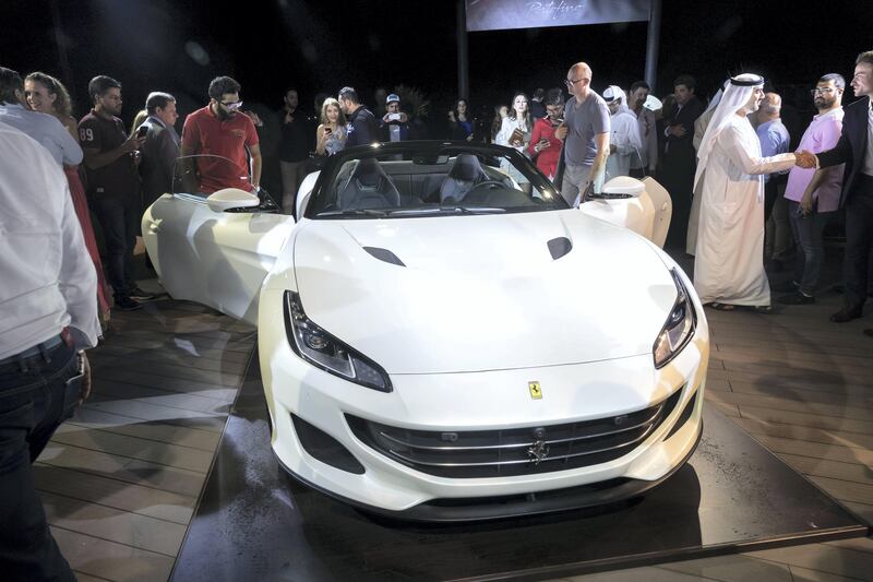 DUBAI, UNITED ARAB EMIRATES. 08 November 2017. Ferrari Portofino launch at the One & Only Royal Mirage in Dubai. (Photo: Antonie Robertson/The National) Journalist: Adam Workman. Section: Motoring.