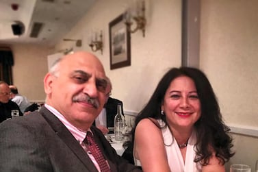 Anoosheh Ashoori with his wife before his arrest in Iran in 2017. He has spent three years in Evin jail. Image provided by family