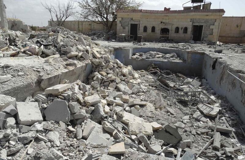 A general view shows damage at a base of the al Qaeda-linked Nusra Front in Aleppo (REUTERS/Abdalghne Karoof)