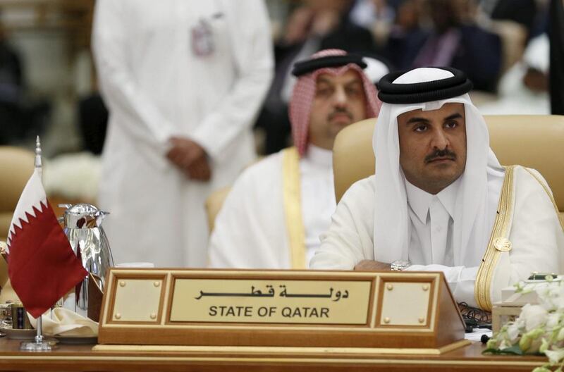 The emir of Qatar Tamim bin Hamad Al Thani attends the final session of the South American-Arab Countries summit in Riyadh in 2015. Relations between Doha and other Gulf states have reached a new low. Photo: Faisal Al Nasser / Reuters