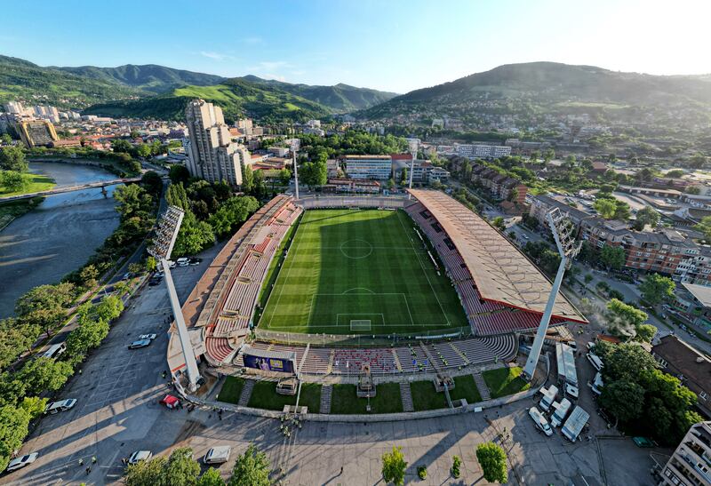 The Bilino Polje Stadium ahead of the UEFA Nations League Bosnia vs Finland game. Bosnia won 3-2. Reuters