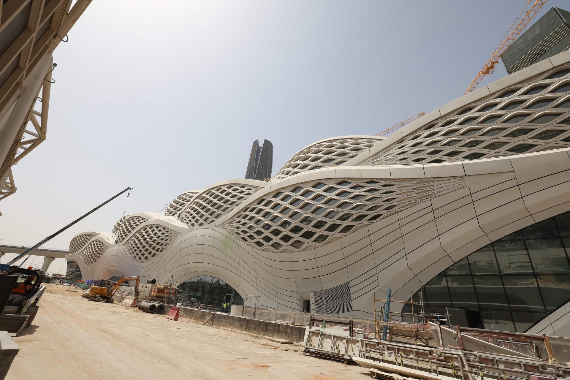 The King Abdullah Financial District Station is one of 85 getting ready to welcome commuters. AFP