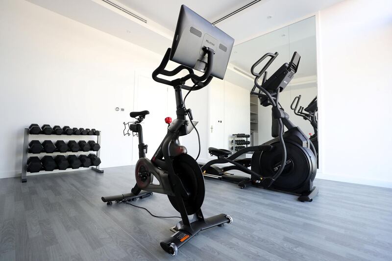 Dubai, United Arab Emirates - Reporter: Panna Munyal. Lifestyle. Homes. The home gym. A peek inside a luxury home in DubaiÕs District One. Monday, February 15th, 2021. Dubai. Chris Whiteoak / The National