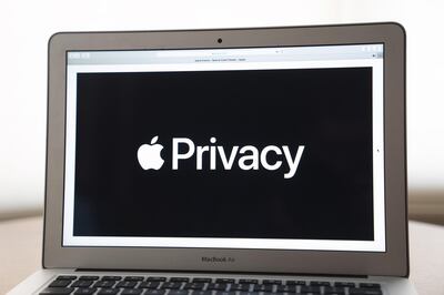 "Privacy" is displayed during the Apple Worldwide Developers Conference seen on a laptop computer in Arlington, Virginia, U.S., on Monday, June 22, 2020. Apple will walk into its annual development conference facing one of the biggest backlashes from its giant community of creators since the App Store started almost 12 years ago. Photographer: Andrew Harrer/Bloomberg