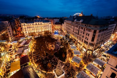 Budapest's Advent Basilica is known as one of Europe's most beautiful winter fairs. Getty Images