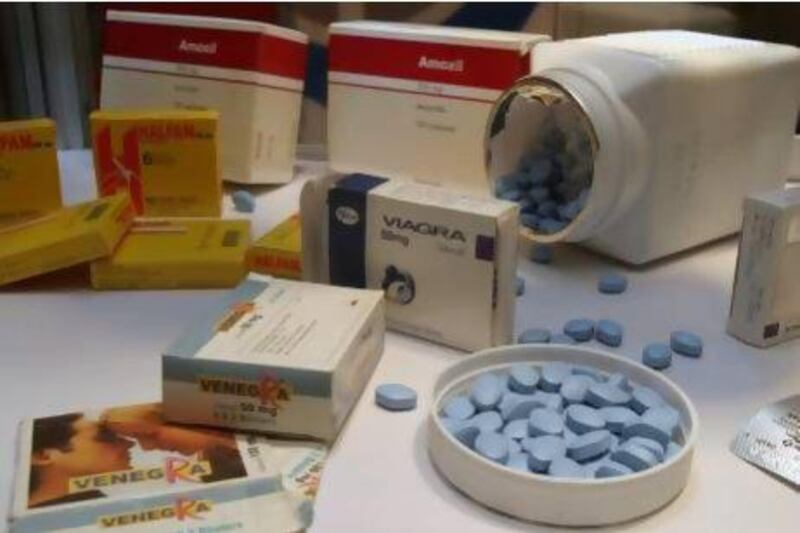 Counterfeit pharmaceuticals are some of the potentially dangerous fake goods on sale. Officials in Dubai are calling for tougher penalties for anyone caught selling counterfeit goods. Randi Sokoloff / ADMC