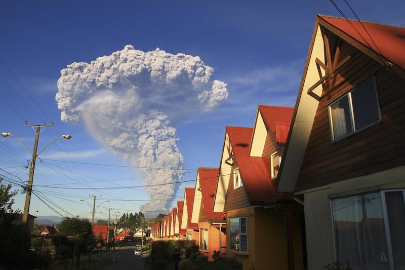 The Calbuco volcano is seen erupting from Puerto Varas. Carlos F Gutierrez / AP Photo