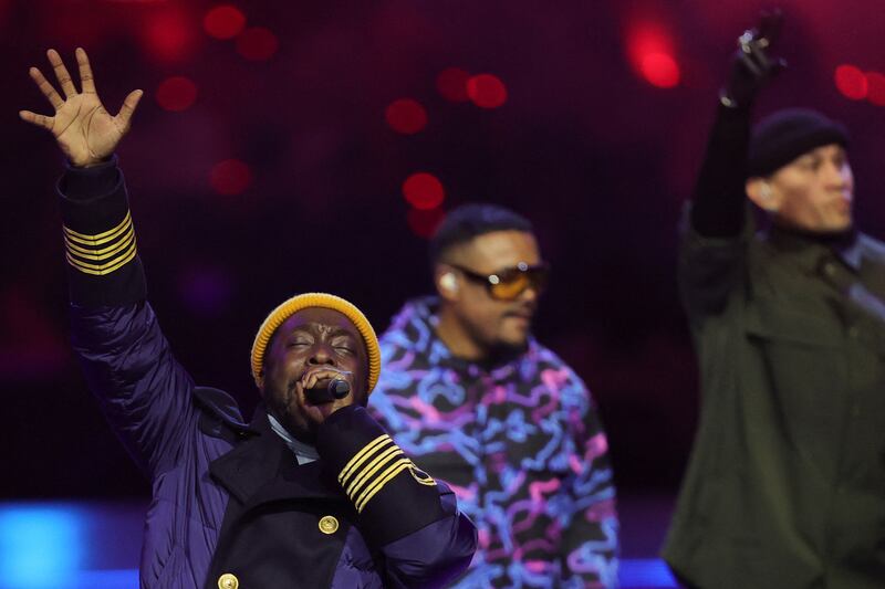 The Black Eyed Peas perform at Expo 2020 Dubai. All photos: Reuters