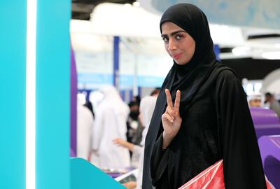 Shamsa Yousef at the UAE Career Fair. Photo: Chris Whiteoak / The National