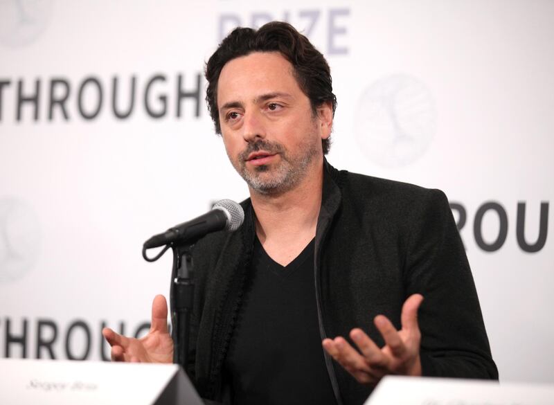 MOUNTAIN VIEW, CA - NOVEMBER 04: Sergey Brin attends the 2019 Breakthrough Prize at NASA Ames Research Center on November 4, 2018 in Mountain View, California.   Kelly Sullivan/Getty Images for Breakthrough Prize/AFP