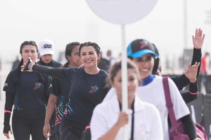 DUBAI, UNITED ARAB EMIRATES - April 3 2019.

Women teams arrive at day one of Dubai Gov Games.

 (Photo by Reem Mohammed/The National)

Reporter: 
Section:  NA