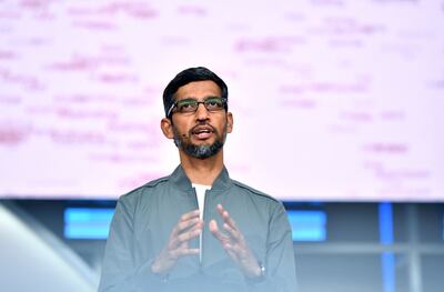 Google chief executive Sundar Pichai says cloud services are helping organisations to collaborate and stay secure. AFP