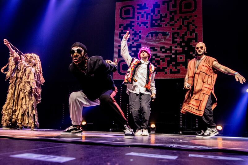 Kalush Orchestra perform during the Eurovision in Concert event at the AFAS Live arena in Amsterdam. EPA