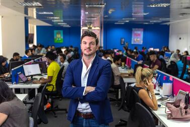 Jon Richards, founder and chief executive of yallacompare, at his office. The company has raised $11.5m from three funding rounds. Grace Guino / The National 
