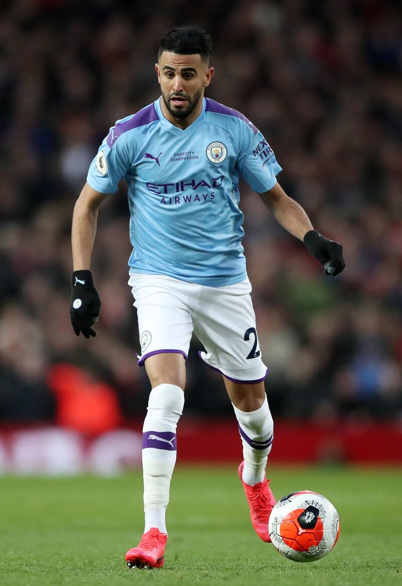 File photo dated 08-03-2020 of Manchester City's Riyad Mahrez. PA Photo. Issue date: Monday September 7, 2020. Manchester City duo Riyad Mahrez and Aymeric Laporte have tested positive for coronavirus, the club have announced. See PA story SOCCER Man City. Photo credit should read Nick Potts/PA Wire.