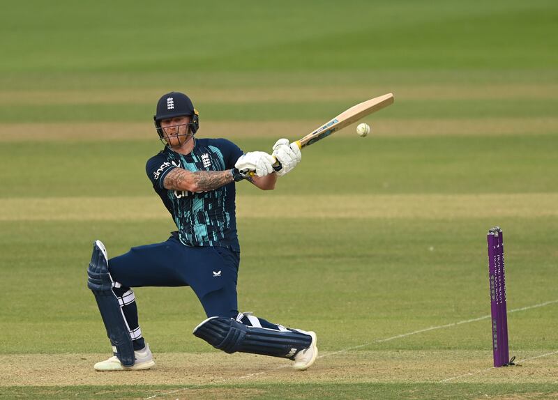 Ben Stokes of England  is trapped lbw by Aiden Markram of South Africa during the First Royal London Series One Day International match in Chester-le-Street, England. Getty