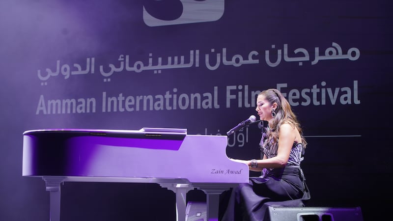 Jordanian singer Zain Awad performing. 