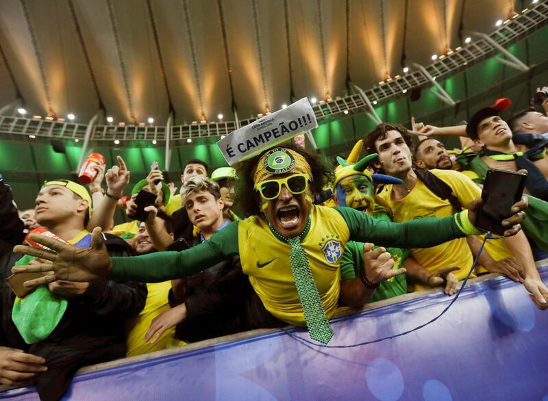 Brazil supporters had plenty to cheer. AP Photo