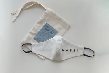 Nafsi has produced masks made of organic Egyptian cotton and others of upcycled materials. Nafsi