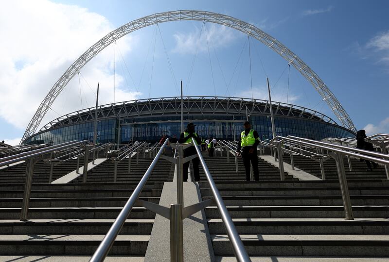 Wembley Stadium in London ahead of the FA Cup final. Reuters