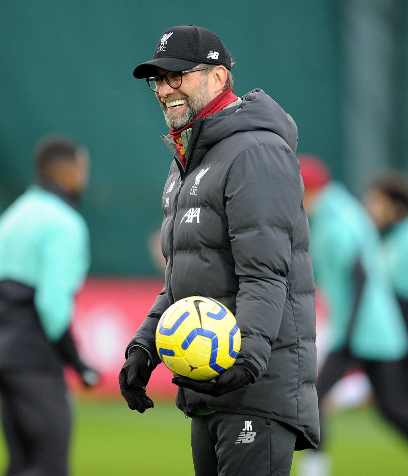 LIVERPOOL, ENGLAND - FEBRUARY 13th (Sun Out and Sun On Sunday Out ) Jurgen Klopp at Melwood Training Ground on February 13, 2020 in Liverpool, England. (Photo by Andrew Powell/Liverpool FC via Getty Images)