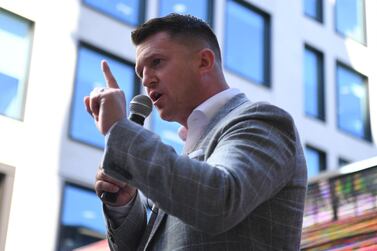 Some 250,000 people viewed the 90 minute video by Tommy Robinson. EPA