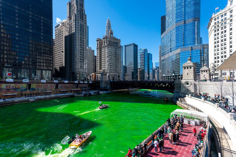 It left the Chicago River emerald green for an entire week and the tradition was born. AP