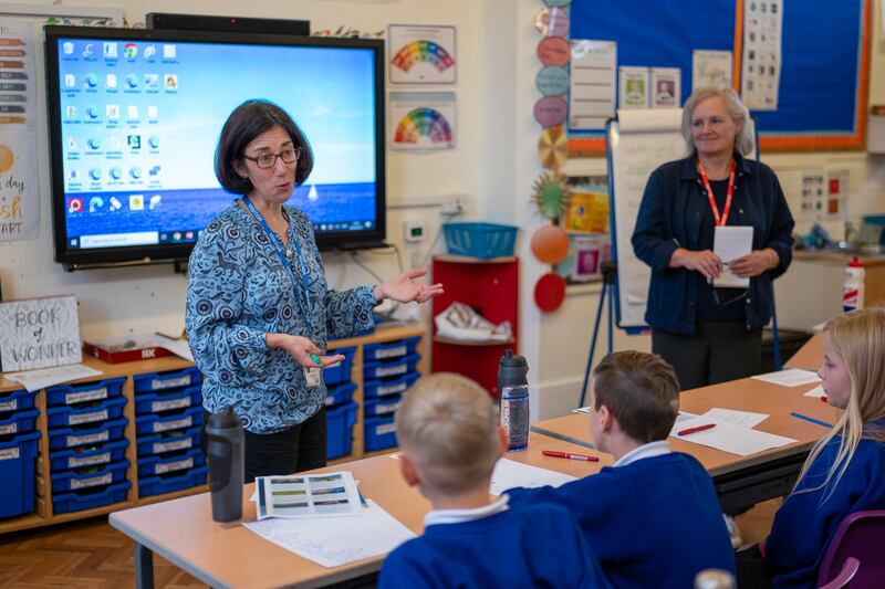 We Are The Ocean workshop at Beacon Primary School in Exmouth, Devon. Photo: University of Exeter
